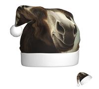 FZQVSLCM Santa Hat Donkey Animals Christmas Hat with Plush Brim Santa Claus Hats Thicken Xmas Hats Party Headwear