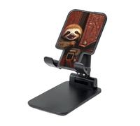 FZQVSLCM Sloth on Zipper Cell Phone Stand for Desk Angle Height Adjustable Cell Phone Holder Folding Desktop Phone Stand Portable Cellphone Cradle Desktop Dock Compatible with All Phones