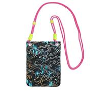 FZQVSLCM Small Crossbody Bags for Women Cell Phone Purse Waterproof Phone Bag Coding pattern Wallet Purses Fanny Pack
