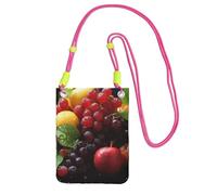 FZQVSLCM Small Crossbody Bags for Women Cell Phone Purse Waterproof Phone Bag Fresh fruits Wallet Purses Fanny Pack, Fuchusia, One Size