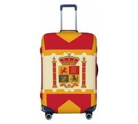 FZQVSLCM Spanish flag pattern Travel Luggage Cover Elastic Washable Suitcase Protector Anti-scratch Thicken Baggage Covers Fit 18-32 Inch, Black, L