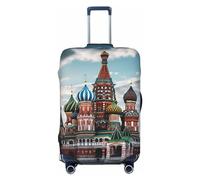 FZQVSLCM St Basil Cathedral Red In Moscow Travel Luggage Cover Elastic Washable Suitcase Protector Anti-scratch Thicken Baggage Covers Fit 18-32 Inch, Black, XL