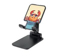 FZQVSLCM Summer Cartoon Crab Cell Phone Stand for Desk Angle Height Adjustable Cell Phone Holder Folding Desktop Phone Stand Portable Cellphone Cradle Desktop Dock Compatible with All Phones