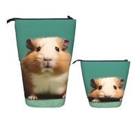FZQVSLCM Telescopic Pencil Case Cute and weird hamster Standing Pen Holder Pop Up Pencil Pouch Cute Stand up Cosmetics Bag Travel Makeup Bag Portable Toiletry Bag for Women Men Office Supplies