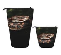 FZQVSLCM Telescopic Pencil Case Snake Standing Pen Holder Pop Up Pencil Pouch Cute Stand up Cosmetics Bag Travel Makeup Bag Portable Toiletry Bag for Women Men Office Supplies
