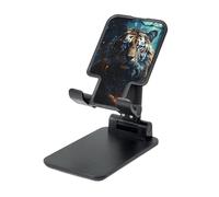 FZQVSLCM Tiger Cell Phone Stand for Desk Angle Height Adjustable Cell Phone Holder Folding Desktop Phone Stand Portable Cellphone Cradle Desktop Dock Compatible with All Phones