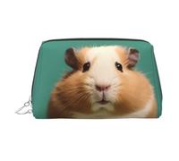 FZQVSLCM Travel Makeup Bag,Waterproof Makeup Bag for Purse, Leather Toiletry Bag for Women Cosmetic Bag Organizer Cute and weird hamster Makeup Pouch with Zipper Make Up Bags for Travelling, Silver