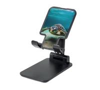 FZQVSLCM Underwater Diving Sea Turtle Cell Phone Stand for Desk Angle Height Adjustable Cell Phone Holder Folding Desktop Phone Stand Portable Cellphone Cradle Desktop Dock Compatible with All Phones