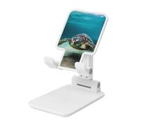 FZQVSLCM Underwater Diving Sea Turtle Cell Phone Stand for Desk Angle Height Adjustable Cell Phone Holder Folding Desktop Phone Stand Portable Cellphone Cradle Desktop Dock Compatible with All Phones