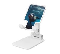 FZQVSLCM Underwater Sea Lion Cell Phone Stand for Desk Angle Height Adjustable Cell Phone Holder Folding Desktop Phone Stand Portable Cellphone Cradle Desktop Dock Compatible with All Phones