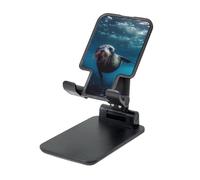 FZQVSLCM Underwater Sea Lion Cell Phone Stand for Desk Angle Height Adjustable Cell Phone Holder Folding Desktop Phone Stand Portable Cellphone Cradle Desktop Dock Compatible with All Phones