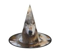 FZQVSLCM Walking Wolf Witch Hat Oversized Halloween Witches Hats for Women Men Costume Cosplay Party Accessory 2 PCS