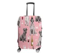 FZQVSWTX Washable Luggage Protector Suitcase Cover, Beautiful Mermaid Tail Printed Travel Elastic Suitcase Protector Fits 19-32 Inch Luggage, Schnauzer, XL