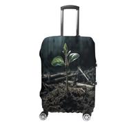 FZQVSWTX Washable Luggage Protector Suitcase Cover, Complex Patterns Printed Travel Elastic Suitcase Protector Fits 19-32 Inch Luggage, Plants in the Ground, L
