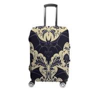 FZQVSWTX Washable Luggage Protector Suitcase Cover, Cute Llama Floral Printed Travel Elastic Suitcase Protector Fits 19-32 Inch Luggage, Bat pattern, Small