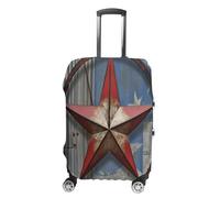 FZQVSWTX Washable Luggage Protector Suitcase Cover, Pirate Ship in The Sunset Printed Travel Elastic Suitcase Protector Fits 19-32 Inch Luggage, American Wastern Texas Star, XL