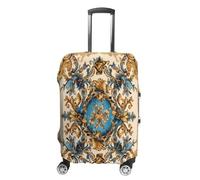 FZQVSWTX Washable Luggage Protector Suitcase Cover, Sitting on A Branch Printed Travel Elastic Suitcase Protector Fits 19-32 Inch Luggage, Retro Style Pattern, M