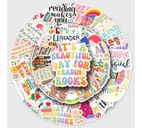 FZSM-50pcs Love Reading Short Sentence Graffiti Stickers Inspirational English Decoration Mobile Phone Laptop Clipping Thin Waterproof Sticker