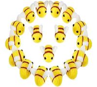 FZSSDAHP 12 Pcs Wool Felt Bee Craft Balls Felt Wool Felt Bumble Craft Supplies Honey Craft Balls Bumble for DIY Headwear Baby Shower Gender Reveal Party Decoration