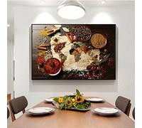 FZSWD World Map of Herb and Spice Canvas Art Posters And Prints Kitchen Theme Canvas Painting On the Wall Art Picture For Kitchen Room