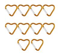 fztonk 10pcs Heart Shaped Carabiner Keychains with Sturdy Aluminum Materials Construction for Everyday Charm Ornament Outdoor Climbing Buckles