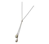 fztonk Adjustable Long Pull Necklace Teardrop Pendant Neckchain Jewelry Accessory for Everyday Wear Trendy Women Jewelry