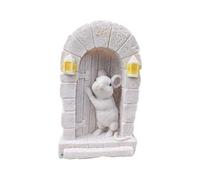 fztonk Artistic Doorway Statue Versatile Home Garden Decoration with Stone Finish Design Whimsical Resin Door Decoration