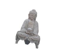 fztonk Buddhas Statue Garden Decoration with Solar Lights Large Resin Outdoor Statues Courtyard Decorations Solar Power Light