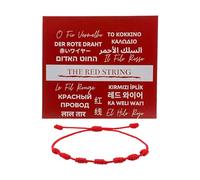 fztonk Practical Red Thread Adjustable Symbolic Jewelry for Positive Energy Luck Seekers