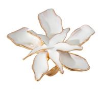 fztonk Unique Statement Rings with Large Pearls Flower Finger Jewelry for Stylish Women Eye Catching Wedding Party Accessories Wedding