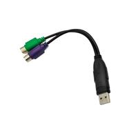 fztonk USB Adapter USB to Double Keyboards Adapter Cable for Keyboards Plugs and Play Designs Compatible for Window Double Converters