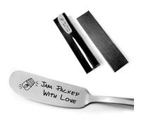 FZTUON Funny Jam Packed With Love Butter Knife, Stainless Steel Engraved Cheese Knives, Peanut Butter Breakfast Spreader for Sandwich Bread Toast Lovers Gift