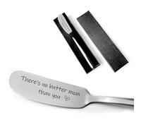 FZTUON Funny There's no Butter Mom than You Stainless Steel Engraved Butter Cheese Knives, Peanut Butter Breakfast Spreader for Women Mom Mother's Day Gift