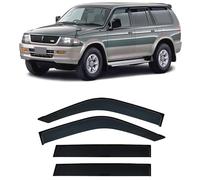 FZTZSQ 1 Set Car Wind Deflectors for Mitsubishi Challenger MK1-K80-K90 1996-2007, Car Front Rear Side Window Visors Rain Guards Ventilated Accessories