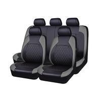 FZTZSQ 1 Set Leather Car Seat Cover Sets for Ford Focus 2011 2012 2013 2014 2015 2016 2017 2018, Breathable Waterproof Comfortable Car Seat Interior Protect Accessories,Grey