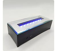 FZXZX LED Rectangular Light Display Base for Crystals Glass Art Light Display Stand 3D LED Light Ornament Lamp 6 Inch Illuminated Holder - Black (Colorful Lights)