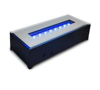 FZXZX LED Rectangular Light Display Base for Crystals Glass Art Light Display Stand 3D LED Light Ornament Lamp 6 Inch Illuminated Holder - Black (Colorful Lights)