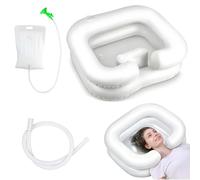 FZYCOM Inflatable Hair Wash Basin, Mobile Portable Hair Washing Basin with Pillow, Drain Hose, Water Bag and Shower, Disabled Aids Shampoo Basins for Pregnant Women Senior Patients