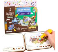 Fzyisw Animals Water Colouring Book with Water Pens, Reusable Water Magic Colouring Book, Creative Magic Painting Books with Water, Water Painting Books for Kids, Educational Gifts for Birthday