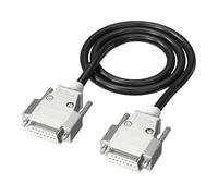 FZYLXYLXQDHJ DB15 D-Sub Data Cable with Side Connector, Female to female 5M | Two-Row DB15 Interface, Fastening Hardware on Both Sides, Physical Plug Retention During Use with Matching Ports