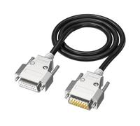 FZYLXYLXQDHJ DB15 D-Sub Data Cable with Side Connector, Male to female 20M | Two-Row DB15 Interface, Fastening Hardware on Both Sides, Physical Plug Retention During Use with Matching Ports