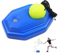 Fzysjve Bounce Back Tennis, Tennis Trainer Set with Tennis Ball, Rebound Balls Tennis Training Equipment with Rope and Anti-Slide Trainer Baseboard, For Adult Solo Training Kids Player Beginner(C)