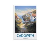 FZYUEN Cadgwith Cornwall Vintage Travel Posters 12x18inch(30x45cm) Canvas Wall Art Prints for Wall Decor Room Decor Bedroom Decor