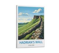 FZYUEN Hadrian's Wall England Vintage Travel Posters 12x18inch(30x45cm) Canvas Wall Art Prints for Wall Decor Room Decor Bedroom Decor