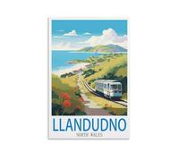 FZYUEN Llandudno North Wales Vintage Travel Posters 12x18inch(30x45cm) Canvas Wall Art Prints for Wall Decor Room Decor Bedroom Decor