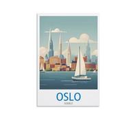 FZYUEN Oslo Norway Vintage Travel Posters 08x12inch(20x30cm) Canvas Wall Art Prints for Wall Decor Room Decor Bedroom Decor