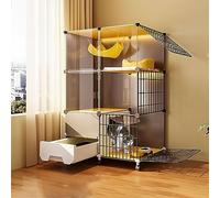 FZZIBQYR Cat Cage Indoor, Cat Enclosure DIY Pet Playpen Kitten Cage with Litter Box Cat House Detachable Metal Wire Kennels Crate, Large Exercise Place Ideal for 1-3 Cat (Size : 75x39x78cm)
