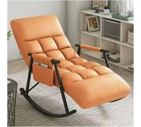 FZZIBQYR Living Room Leisure Rocking Chair,Rocker Recliner Chair Lounge Chair Modern Armchair Lounge Comfy Side Chair With High Backrest(Orange)