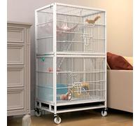 FZZIBQYR Rabbit Cage, Heavy Duty Metal Open Top Habitat for Small Animals, Ferrets, Chinchillas, and Cats - Ideal Exercise Play House