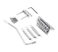 Fzzuzdlap 52.5mm Vintage Electric Guitar Single Rocker Bridge Tremolo System Tailpiece Bridge, Silver